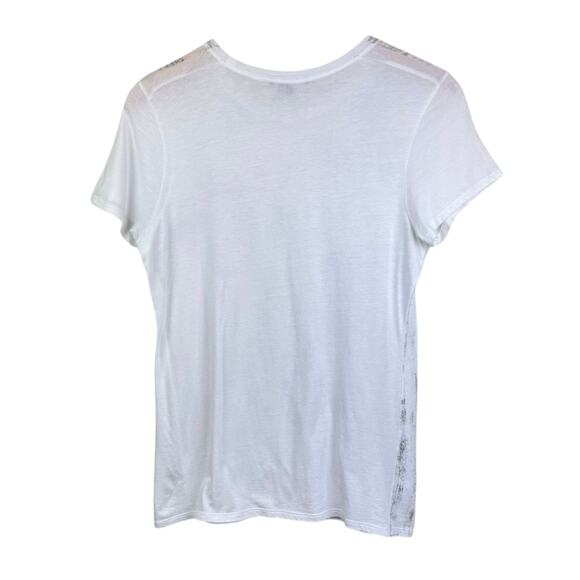 Vince Tie Dye Gray White Short Sleeve Layering Lightweight Edgy T-Shirt - Picture 8 of 9